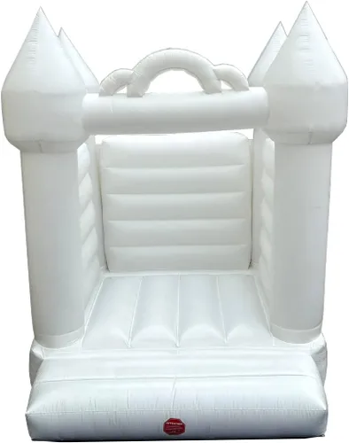 Vista 6 de Casa inflable blanca (sin soplador) – 13 x 12 x 14.5 pies – Gran castillo inflable para bodas – Jumphouse para sesiones de fotos – Gorila de fiesta