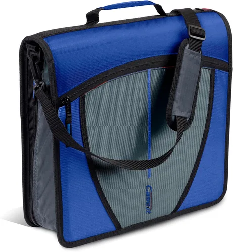 Vista 13 de Case-it Mighty Zip Tab - Carpeta escolar con cremallera Anillos tóricos de 3 pulgadas, capacidad de 600 hojas, carpeta de archivos expandible de 5