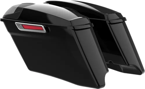 Vista 2 de SLMOTO Bolsas de sillín rígidas extendidas negras vívidas para Harley 2014-2020 Touring Road King FLHR Electra Road Street Glide FLHT FLHX Ultra