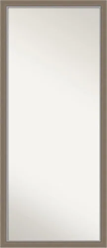 Vista 15 de Amanti Art Espejo de longitud completa no biselado (64.5 x 28.5 pulgadas), marco marrón medio Alta - Espejo de piso, espejo de pared, marrón