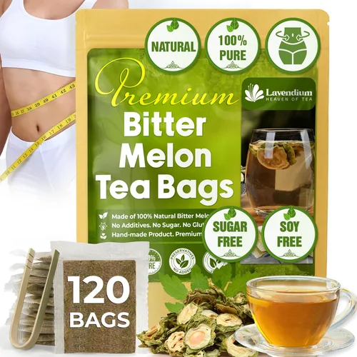 Vista 20 de Lavendium Bolsas de té de melón amargo, sin cafeína, 60