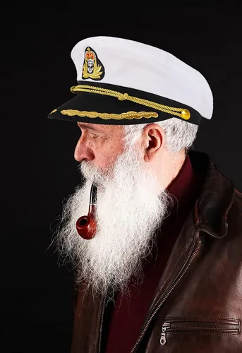 Vista 14 de Ibeauti Gorra unisex ajustable para adultos, disfraz de capitán Almirante, gorra de marinero para cosplay