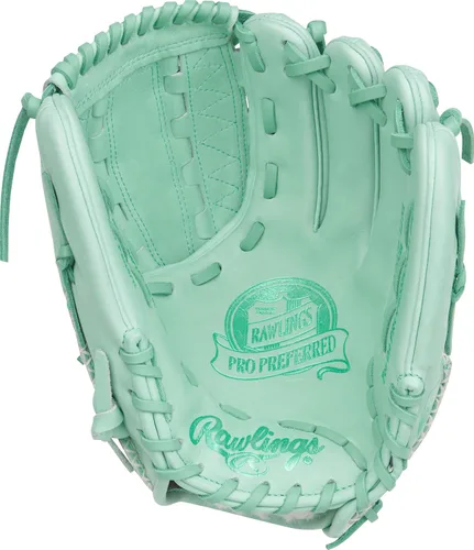 Vista 3 de Rawlings Pro Preferred Infield Baseball Gloves Multiple Sizes & Colors Menta Bisagra Vertical Web