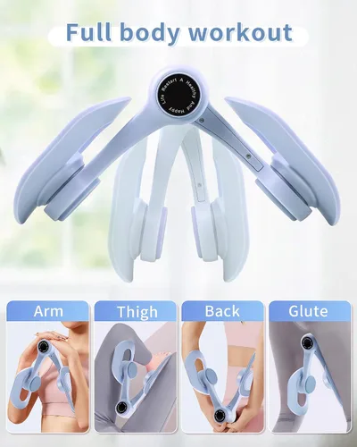 Vista 2 de Thigh Trainer for Women, 360° Adjustable Pelvic Floor Muscle Trainer, Inner Thigh Exerciser, Multi-Function Home Gym Equipment for Hip, Leg, Arm &