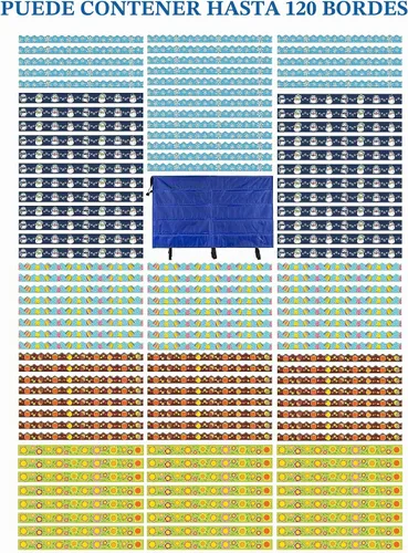 Vista 5 de Carson Dellosa - Paquete de 2 tableros de anuncios para el aula, gráficos de bolsillo de almacenamiento y soluciones de organización para Paquete