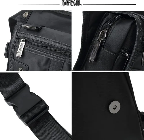 Vista 20 de Riñonera táctica al aire libre para hombres y mujeres, bolsa multifuncional para el muslo para motocicleta, bicicleta, senderismo, viajes, pesca