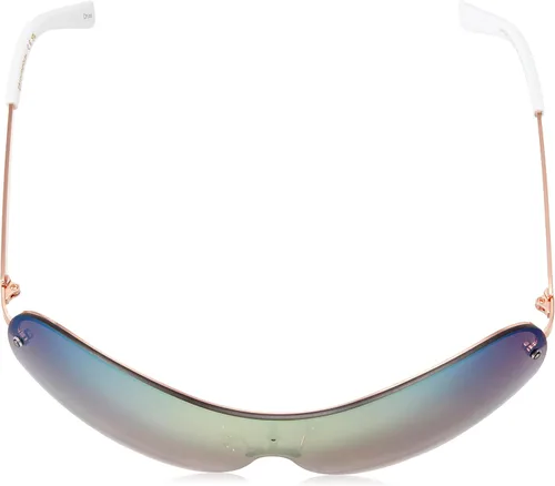 Vista 4 de Southpole Women's 444sp Vintage 90s Metal Shield Rectangular Sunglasses (139mm) -Uv400 Protection, Trendy Gift
