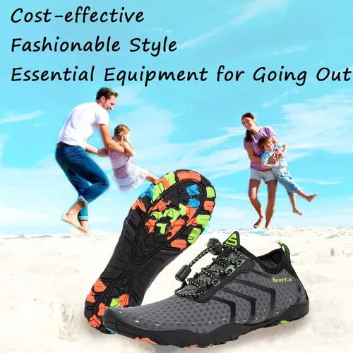 Vista 6 de YALOX - Zapatos de agua de secado rápido para hombre y mujer, para exteriores, proporcionan una sensación de ir descalzo, para usarlos en la playa