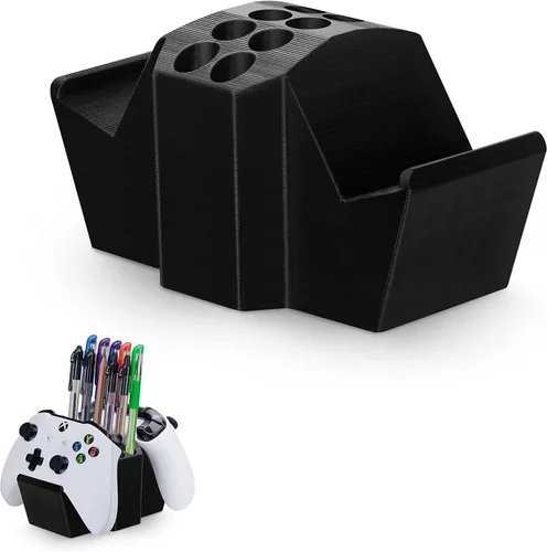 Vista 11 de Soporte Dual para Controlador de Juego, Control Remoto de TV y Organizador de Escritorio Estacionario, Diseño Universal para Gamepads de Xbox ONE