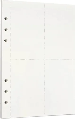 Vista 37 de Zelten 1 paquete A5 de 80 hojas/160 páginas 4 en 1 rayado cuadrado punteado en blanco hojas sueltas perforadas papel de repuesto de papel