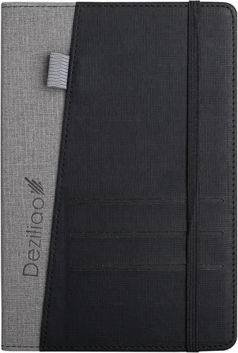 Vista 11 de Cuadernos forrados para diario, con lazo para bolígrafo. Cuadernos de tapa dura para trabajo, papel grueso de 100 Gsm con bolsillo