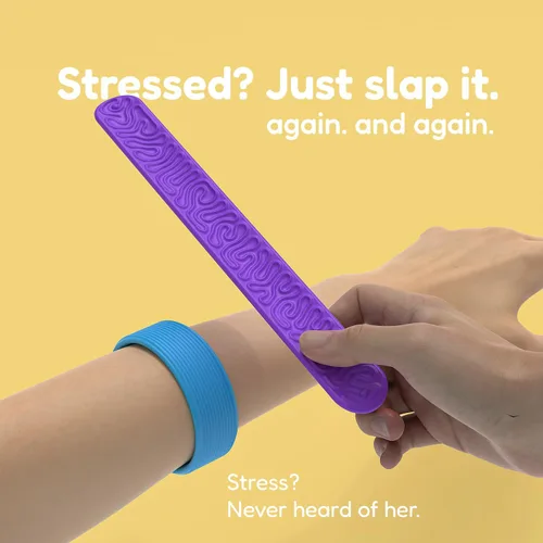 Vista 4 de Paquete de 6 juguetes sensoriales para ansiedad, pulseras de silicona texturizada, juguetes sensoriales para niños, herramienta calmante