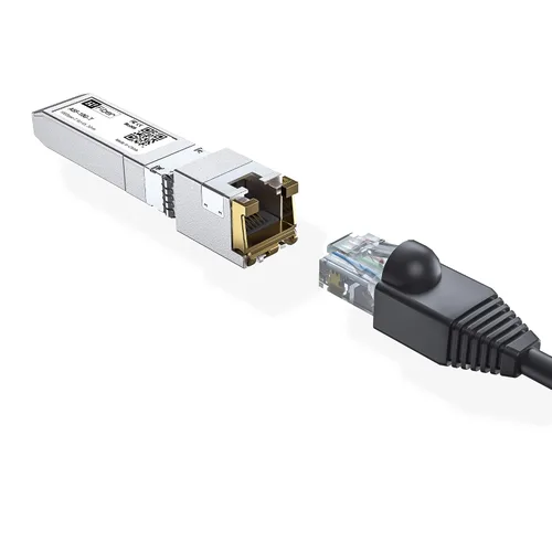 Vista 5 de H!Fiber - Módulo SFP+ a RJ45 de 10 Gb, 10Gbase-T Ethernet SFP+ transceptor de cobre compatible con 10G/5G/2.5G/1.25G, compatible con Dell