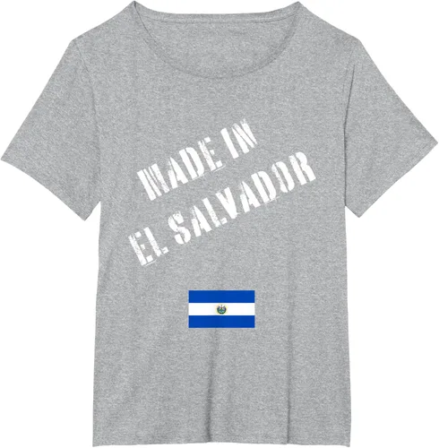Vista 16 de Camiseta divertida Made in El Salvador con bandera