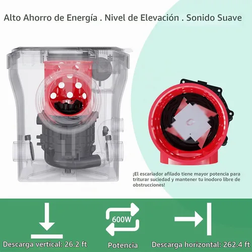 Vista 3 de SUPERFLO Sótano de inodoro con sistema de inodoro macerante de 600 W