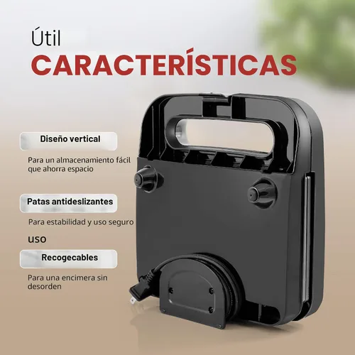Vista 3 de Elite Gourmet ESM2207XSS - Máquina Panini de 2 rebanadas, 750 W, acero inoxidable Nonstick cooking surface makes grilled cheese, tuna melts &