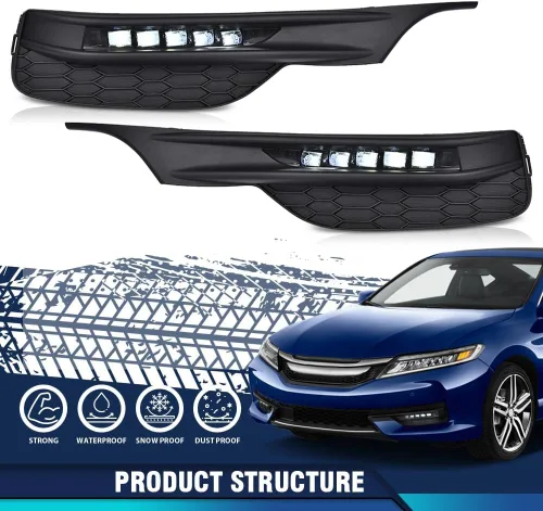 Vista 2 de PIT66 Luz antiniebla para parachoques delantero compatible con Honda Accord
