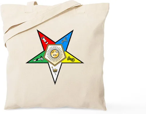 Vista 7 de CafePress Eastern Star Tote Bag Bolsa de lona natural, bolsa de compras de tela, Caqui