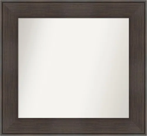 Vista 86 de Amanti Art Espejo personalizado, espejo de baño de veta de madera rústica William, espejo de pared o espejo de tocador de baño sobre el fregadero