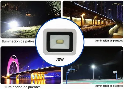Vista 7 de MIWAT 20W IP68 impermeable al aire libre ultrafino con cable de enchufe Blanco-blanco