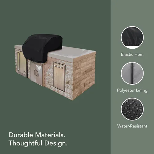 Vista 3 de Covermates Cubierta de parrilla incorporada, material ligero, resistente a la intemperie, dobladillo elástico, parrilla y calefacción, 30 pulgadas