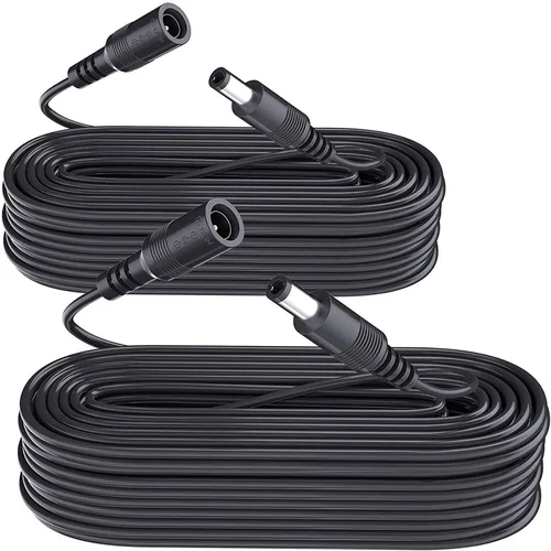 Vista 14 de 2 Pack 3ft DC Power Extension Cable 5.5mm*2.1mm Male to Female Power Cord for CCTV Security Surveillance Camera DVR Standalone, LED Strip, Router