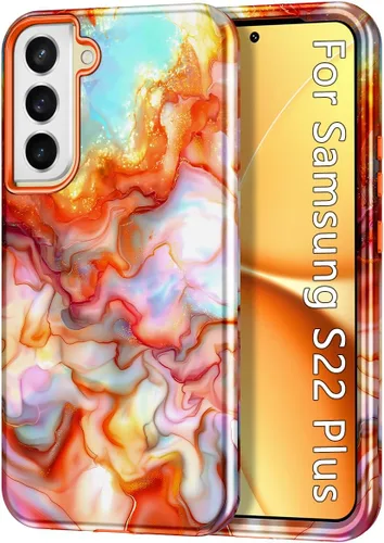Vista 11 de Btscase Funda para Samsung Galaxy S22+/S22 Plus 5G, Patrón de Mármol 3 en 1 Resistente a Prueba de Golpes de Servicio Pesado Cuerpo Completo Rígida