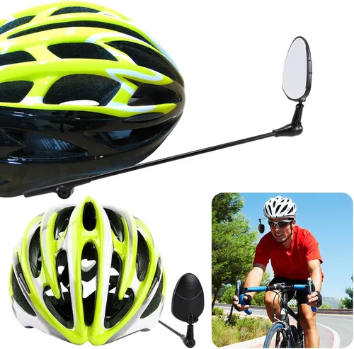Vista 2 de Accmor Paquete de 2 espejos para casco de bicicleta, 360 grados, ajustable, ligero, para ciclismo, retrovisor, accesorios de ciclismo