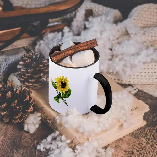 Vista 6 de 3dRose Taza de café, tamaño – 15 oz – Girasol vintage gigante vintage – divertido regalo de taza de café
