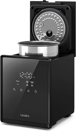 Vista 10 de Livatro Humidificador de acero inoxidable, humidificador de niebla cálida de 3 L, fácil de limpiar con humidificador de vapor caliente