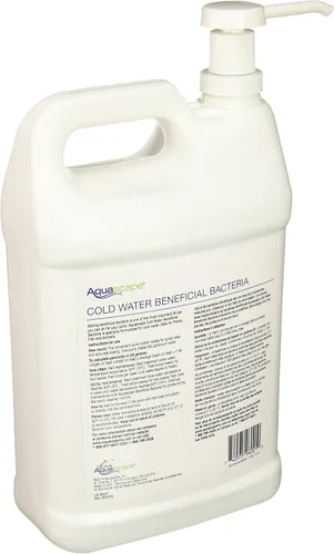 Vista 4 de Aquascape Bacterias beneficiosas de agua fría para estanques, 1 galón / 3.78 L – Mantiene el agua limpia y clara en temperaturas más frías – Seguro