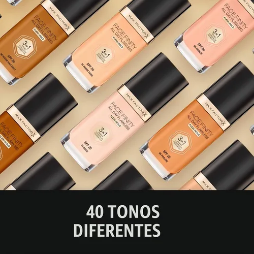 Vista 10 de Max Factor Facefinity - Base de maquillaje 3 en 1 All Day Flawless SPF 20#092 Canela, 7.05 onzas