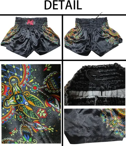 Vista 3 de Pantalones cortos de boxeo Muay Thai de piel de serpiente para hombre
