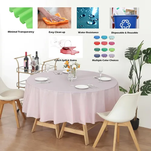 Vista 125 de Evershine - Mantel de plástico resistente (reutilizable, 12 unidades)