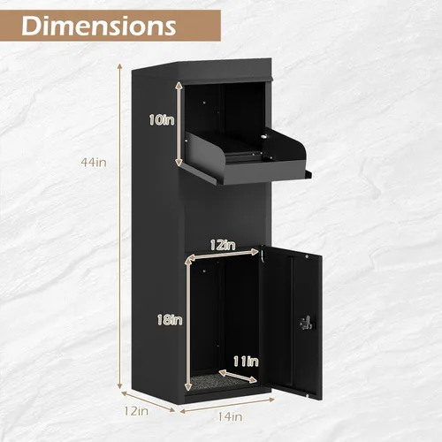 Vista 3 de IRONMAX Cajas de entrega de paquetes de acero resistente para exteriores