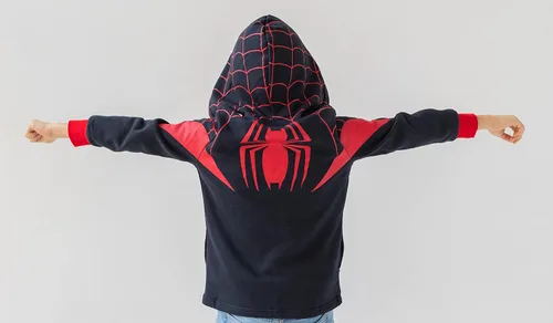 Vista 7 de Marvel Spider-Man Spider-Verse Venom - Sudadera con capucha y cremallera para niños pequeños y grandes