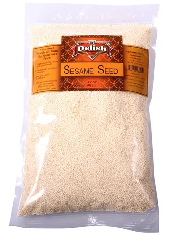 Vista 4 de It's Delish - Semillas de sésamo blanco gourmet (cascarillas) – Bolsa a granel de 12 onzas – Tamaño premium de sésamo entero para restaurante
