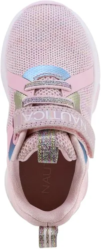 Vista 6 de Nautica Tenis deportivos con luz intermitente para niños con una correa a la moda y divertida para niños y niñas disponibles en tallas para niños