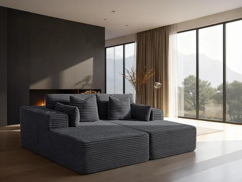 Vista 96 de Sofá modular de gran tamaño de 108 pulgadas, cómodo sofá deshuesado en forma de U para sala de estar, asientos extra profundos, sin montaje, sofá
