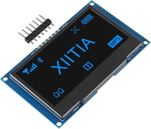 Vista 6 de 2 unids 2.42 pulgadas 128x64 OLED LCD módulo SSD1309 7 Pin SPI/IIC I2C interfaz serie para Arduino UNO R3 (luz azul)