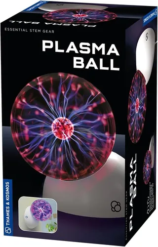 Vista 2 de Thames & Kosmos La Bola de Plasma Esencial de STEM Dispositivo Científico Clásico, Esfera de Vidrio Fresca de 5 Pulgadas, Espectáculo de Luz