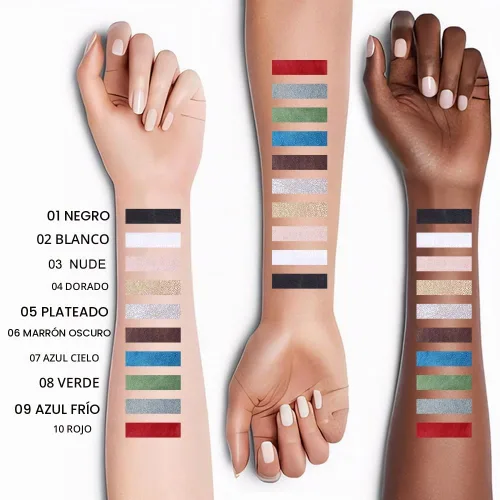 Vista 6 de Kaely Lápiz Delineador de Ojos Negro Waterline, Lápiz Delineador de Gel Multiusos Afilable, Delineador de Ojos Resistente al Agua a Prueba de A-01