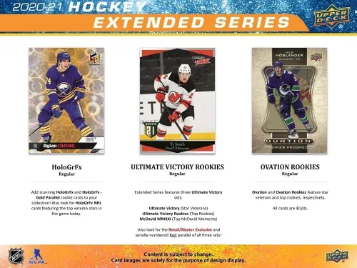 Vista 5 de 2020/21 Upper Deck Serie Extendida NHL Hockey Caja Blaster - 7 paquetes por caja - 8 tarjetas por paquete - Colecciona las tarjetas de novatos Young