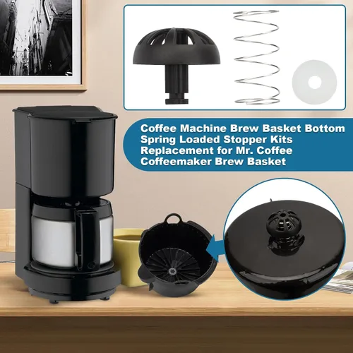Vista 4 de Showingo Kit de tapón de repuesto para máquina de café con resorte inferior compatible con Mr. Coffee 112435-000-000 185774-000-000 Hamilton