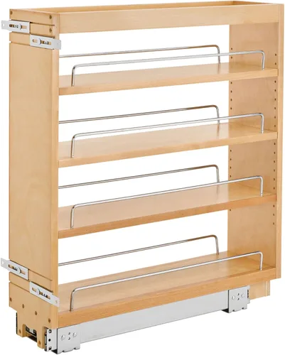 Vista 10 de Rev-A-Shelf Organizador de almacenamiento de armario de cocina extraíble de 11 pulgadas, estante de especias de despensa deslizante con estantes