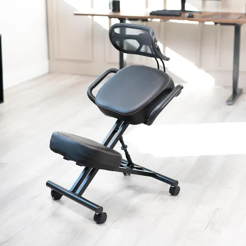 Vista 2 de DRAGONN by VIVO DN-CH-K02B - Silla ergonómica arrodillada con soporte para el respaldo, taburete ajustable para el hogar y la oficina con asiento