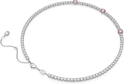 Vista 4 de SWAROVSKI Colección de collares de cristal de matriz, cristales transparentes, cristales rosados, cristales amarillos, rodio y acabados en tono