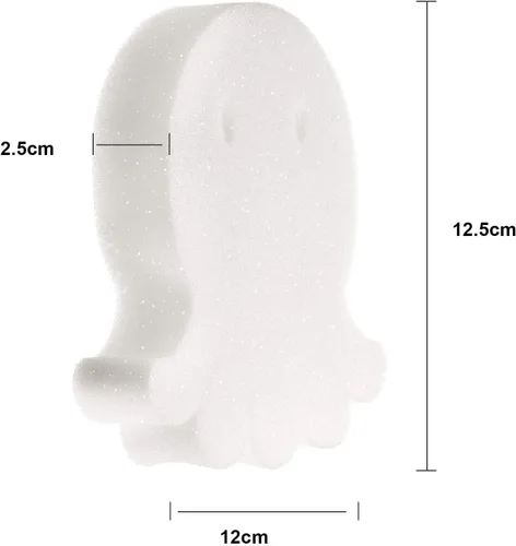 Vista 2 de Boao 16 esponjas absorbentes de aceite para bañera de hidromasaje, piscina y spa (pulpo, blanco)