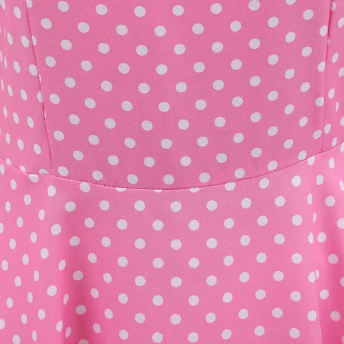 Vista 6 de Vestido de noche vintage con hombros descubiertos y estampado floral, cuello en V, mangas 34, vestido midi acampanado para cóctel de boda