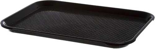 Vista 3 de Thunder Group Bandeja rectangular de plástico para comida rápida, 10-1/2 x 13-5/8 pulgadas, negro